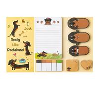 A1DIEE 550 Sheet Dachshund Sticky Notes Set Back to School Supplies | I Just Really Like Dachshund Bundle Writing Memo Pads Cute Dog Adhesive Page Marker Self-Stick Notes Pads Gifts for Teacher