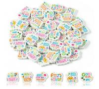 A1DIEE 60Pcs Motivation Mini Erasers for Kids Inspirational Quotes Small Rubber Cute Encourage Bulk Pencil Eraser Classroom Reward Prizes Supplies for Student Teacher