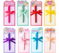 A1DIEE Mother's Day Notepads with Pen 8 Sets - Happy Mother's Day Sticky Notes Gifts for Mum, Self-Adhesive Floral Writing Memo Pads for Women Ladies School Office Birthday Supplies