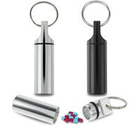 A1Sonic Keychain Key Ring Money Cash Stash Pill Box Medicine Capsule Holder Container Compartments