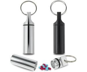 A1Sonic Keychain Key Ring Money Cash Stash Pill Box Medicine Capsule Holder Container Compartments