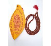 A1Sonic Quality for less Rudraksh Japa Mala with Japa Gomukhi Bag | Natural Authentic Original Rudraksha Prayer Beads Ornament Rosary Garland Rudraksha Mala 5 face Panchmukhi Rudraksh Mala (8mm)