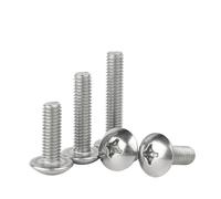 (A2-70) 304 Stainless Steel Flat Head Large Round Cross Bolt M2 M2.5 M3 M4 M5 M6 M8 Length 3~80mm(40mm,M8 (5pcs))