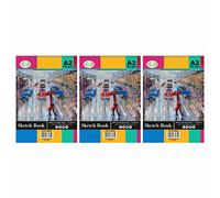 A2 Artist’s Sketchbook Spiral Bound, Hardback Drawing Pads White Drawing Artist - 130GSM - Large, Spiral Bound Sketch Book for Professionals, Drawing and Sketching - 15 Sheets (1)