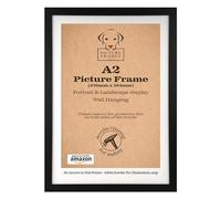 A2 Black Picture Frame - Premium Poster & Photo Frame for Wall Display - Fits A2 Size Prints (42 x 59.4cm) - Modern Black Frame with Clear Perspex Front - Ready to Hang Portrait or Landscape