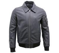A2 Cowhide Leather Bomber Jacket-Oslo Infinity Leather Navy XXL