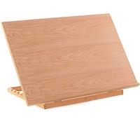 A2 Drawing Board Wooden Table Easel - Adjustable Desktop Workstation for Artists & Crafters - Portable Folding Beech Wood Art Station for A2 Paper, Painting, Sketching, Arts Crafts & Technical Drawing