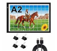 A2 Extra Large Tracing LED Light Pad for Diamond Art, Sketching, Painting - Adjustable Brightness, Sketching, Tracing - USB Powered DIY Diamond Art Light Box - No mesh No dot
