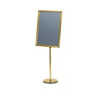 A2 Floor Sign Holder Adjustable Height 70-120cm Acrylic Frame with Snap Open Front Rotates 360 for Indoor Outdoor Exhibition Restaurant Display Stand Black Heavy Duty