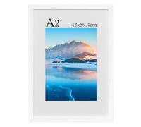 A2 Frame, A2 Photo Frames, A2 Picture Frames with Mount, White Picture Frames for A2 Print, Frame for Wall Mount, White