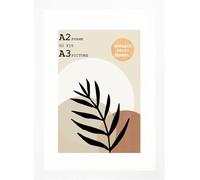 A2 Frame with Mount For A3 Print - A2 Frame with A3 Mount In Clear Perspex Front - Display Portrait or Landscape - A2 Frame With Mount For A3 - A2 for A3 Poster Frame With Mount (WHITE)