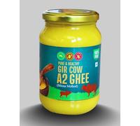 A2 Gir Cow Ghee Organic Bilona Method 1Litre 100% Pure & Healthy | Authentically made by Hand Churning Curd/Bilona Method | Grassfed, Cultured, Premium & Traditional Ghee | Immunity Booster (1Litre)