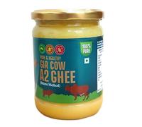 A2 Gir Cow Ghee Organic Bilona Method 500ml 100% Pure & Healthy | Authentically made by Hand Churning Curd/Bilona Method | Grassfed, Cultured, Premium & Traditional Ghee | Immunity Booster (500ml)