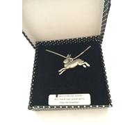 A2 Hare PENDENT REAL 925 sterling silver Necklace Handmade 18 inch chain with prideindetails gift box