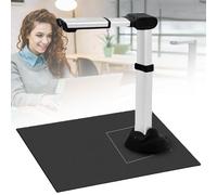A2 Large Format Book & Document Scanner, 18MP Resolution, with 360-degree Wide-angle Lens LED Fill Light, Auto Flatten Curved Page Technology for Office