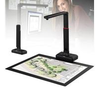 A2 Large Format Book Scanner, 23MP Document & Book Scanner, Automatic Page Correction, Multi-Language OCR, LED Light, Ideal for Archiving, School & Office
