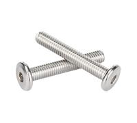 A2 M4 M5 M6 Allen Head Screws Rivet 304 Stainless Steel Hex Socket Flat Joint Bolts Furniture Assembly Woodworking DIY For Home, Electronic, Machine(40mm,M4-10Pcs)