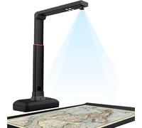A2 Overhead Scanner, Large Format Book Scanner, 23MP High Resolution, Built-in High-brightness LED Light, Auto Flatten and Fingerprint Removal Technologies, for Cards, Notes