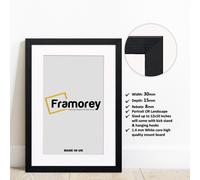 (A2 Pic (A1 Frame)) Ash Black Picture Frame Photo Frames With White Mount Wall Art Hanging Frame Home Decor Frame