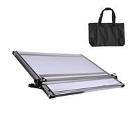A2 Portable Drafting Board Drafting Board Architectural Parallel Motion Bar Architecture Tool 6-Level Tilt Angle with 4 Stainless Steel Strips for Fixing The Drawings