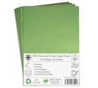 A2 Recycled Green Sugar Paper 100 GSM 250 Sheets by BCreative ®