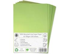 A2 Recycled Lime Green Sugar Paper 100 GSM 250 Sheets by BCreative ®