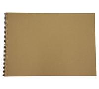 A2 Recycled Sketch Book, 40 Sheets (80 Sides) of 170gsm Recycled Cartridge Paper, Hard Covers