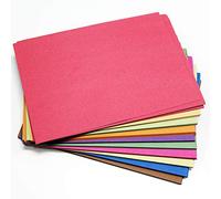 A2 Recycled Sugar Paper Bright Colours 100 Large Sheets in 10 Assorted Colours, Great for Kids Arts & Crafts, Drawing, Painting & Scrap Booking. 60 x 42cm Sheet Size