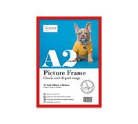 A2 Red Picture Frame, Fits A2 (42 x 59.4cm - 16.5 x 23.4in) Poster, Photo, or Print. Portrait and Horizontal Wall Hooks