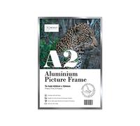 A2 Silver Aluminium Picture Frame Ultra Thin Edge Minimalistic Modern Design Wall Mountable Standard A2 Photograph, Poster, Print Size A2-42 x 59.4cm - 16.5 x 23.4 Inch