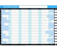 A2 Size 59.4 x 43cm | Yearly Academic Wall Planner 2026/2027 | Wall Calendar 2026 Planner | Year Chart 2026 | Academic 13 Month Mid Year Calendar from Aug 2026-Aug 2027 with Mini 2028 Yearly Calender