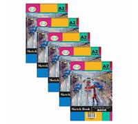 A2 Sketch Pad Spiral Bound Sketch Book Scratch Pad 130 GSM White Cartridge Sketch Paper Drawing Pad Art Paper 15 Sheets Sketchbook for Artists Painting Drawing Coloring Studio School Home (2)