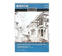 A2 Sketchbook Double Sided White Paper 30 SHeets/60 Pages Sketch Pad Ideal for Sketch Pencils, Graphite & Charcoals