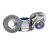 A2 Stainless Steel Flanged Nyloc Nuts Flange Nut DIN 6926 M5-10 Pack