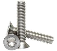 A2 Stainless Steel Torx Countersunk Machine Screws Six Lobe Drive TX30 DIN 965 M6 x 30-5 Pack