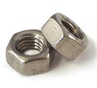 A2 Stainless Steel, UNF, Imperial Fine Thread, 3/16", 1/4" 5/16", 3/8", 7/16",1/2", 5/8",3/4" Thread Sizes, Plain Hexagon Full Nuts, 5, 10, 25 Piece Packs (10, 7/16"- 20)