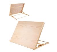 A2 Table Easel, Wooden Drawing Board, Adjustable Desktop Workstation for Artists & Crafters - Portable Beech Wood Folding Art Stand with 5 Angle Positions (47-75°) for Painting, Sketching & Display