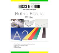 A2 White Fluted Plastic Sheets - 20 Pack (10 + 10 Free) - Lightweight Rigid Display Boards - Weatherproof Fluted Polypropylene Signage Panels for Indoor & Outdoor Use, Crafts, and Exhibitions