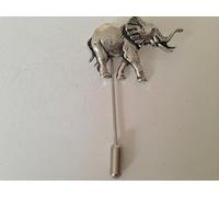 A20 Elephant fine english pewter Motif on a tie stick pin hat scarf collar coat