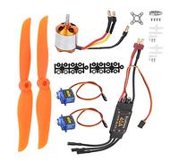 A2217 2300KV Brushless Motor, RC Plane Parts, High Performance 40A ESC with SG90 9G Micro Servo and 6035 Propeller, Lightweight Low Noise Design for DIY RC Aircraft