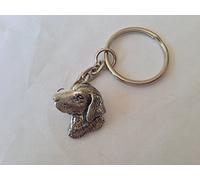 A23 Sm Labrador’s Head made of fine English Pewter on a split ring key-ring Handmade with prideindetails gift packed handmade in sheffield