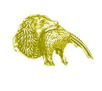 A26 Spaniel & Pheasant GOLD CHROME FINISH English Pewter pin badge with butterfly clasp clip