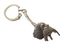 A26 Spaniel & Pheasant made of fine English Pewter on a snake keyring Handmade with prideindetails gift packed handmade in sheffield