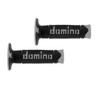 Domino A260 Full Diamond two colour Motocross MX Grips Black and Grey
