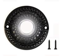 A29 Decorative Solid Brass Wired Lighted Door Bell Push Button, Oil Rubbed Bronze Finish, 2.3" x 2.3" Round Plate, Weather Resistant Outdoor Mounting LED Doorbell, Recessed Hardware Included