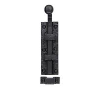 A29 Door Slide Bolt Latch, 5 3/8 X 1 1/2 inches with 3 Gate Latch, Sliding Barrel Bolt, Surface Bolt Door Lock Latch for Gates, Cabinets and Doors, Iron Black Powder Coat Finish