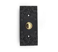 A29 Iron Push Button Doorbell, Black Powder Coat