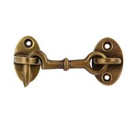 A29 Solid Brass Cabin Hook Eye Latch Cabin Door Gate Latches Window Sash Catch Hook Lock Antique Brass Finish