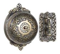 A29 Twist Hand-Turn Solid Brass Wireless Mechanical Doorbell Chime in Antique Brass Finish Vintage Decorative Victorian Door Bell with Easy Installation