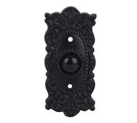 A29 Wired Iron Doorbell Chime Push Button Vintage in Black Powder Coat Finish Vintage Decorative Door Bell with Easy Installation